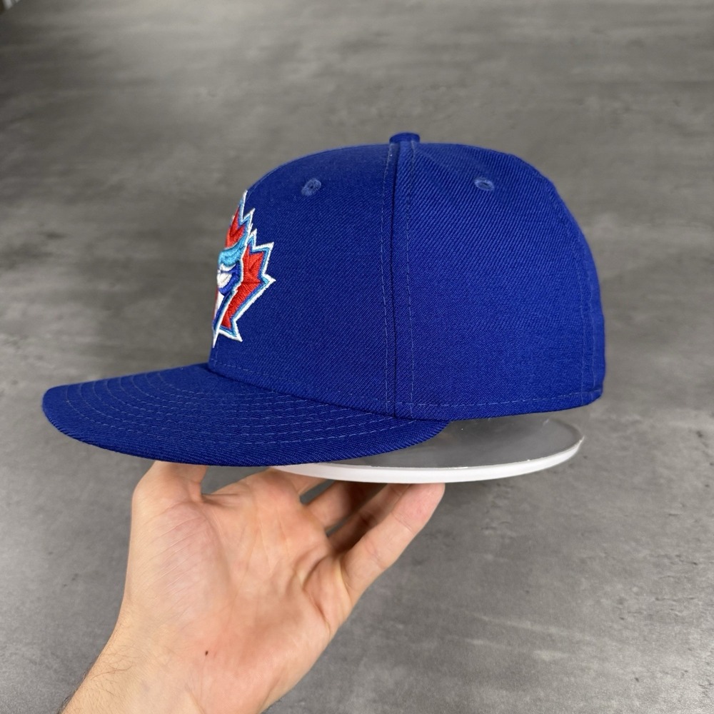 Toronto Blue‎ Jays Hat New Era Cap 7 Blue Red Canada Maple Leaf Big Logo 59Fifty - Picture 3 of 7